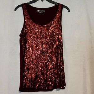 Maurices: Size Med  Burgundy/ maroon sequined tank